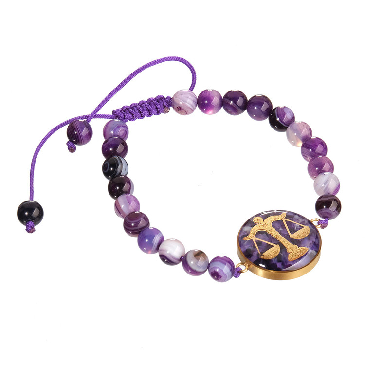 دستبند سنگ ماه مهر