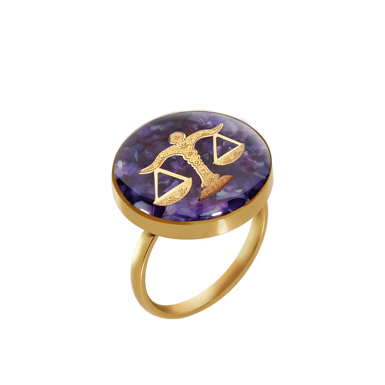 انگشتر ورق طلا مهر