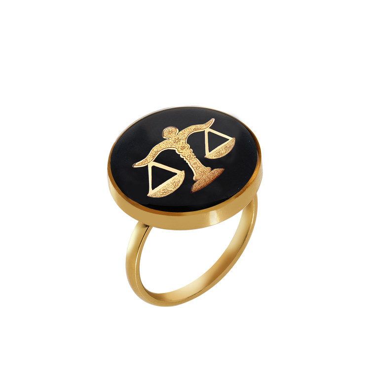 انگشتر ورق طلا مهر