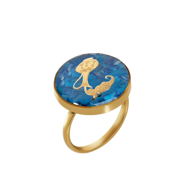 انگشتر ورق طلا بهمن