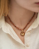 گردنبند ورق طلا پروانه