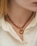 گردنبند ورق طلا پروانه