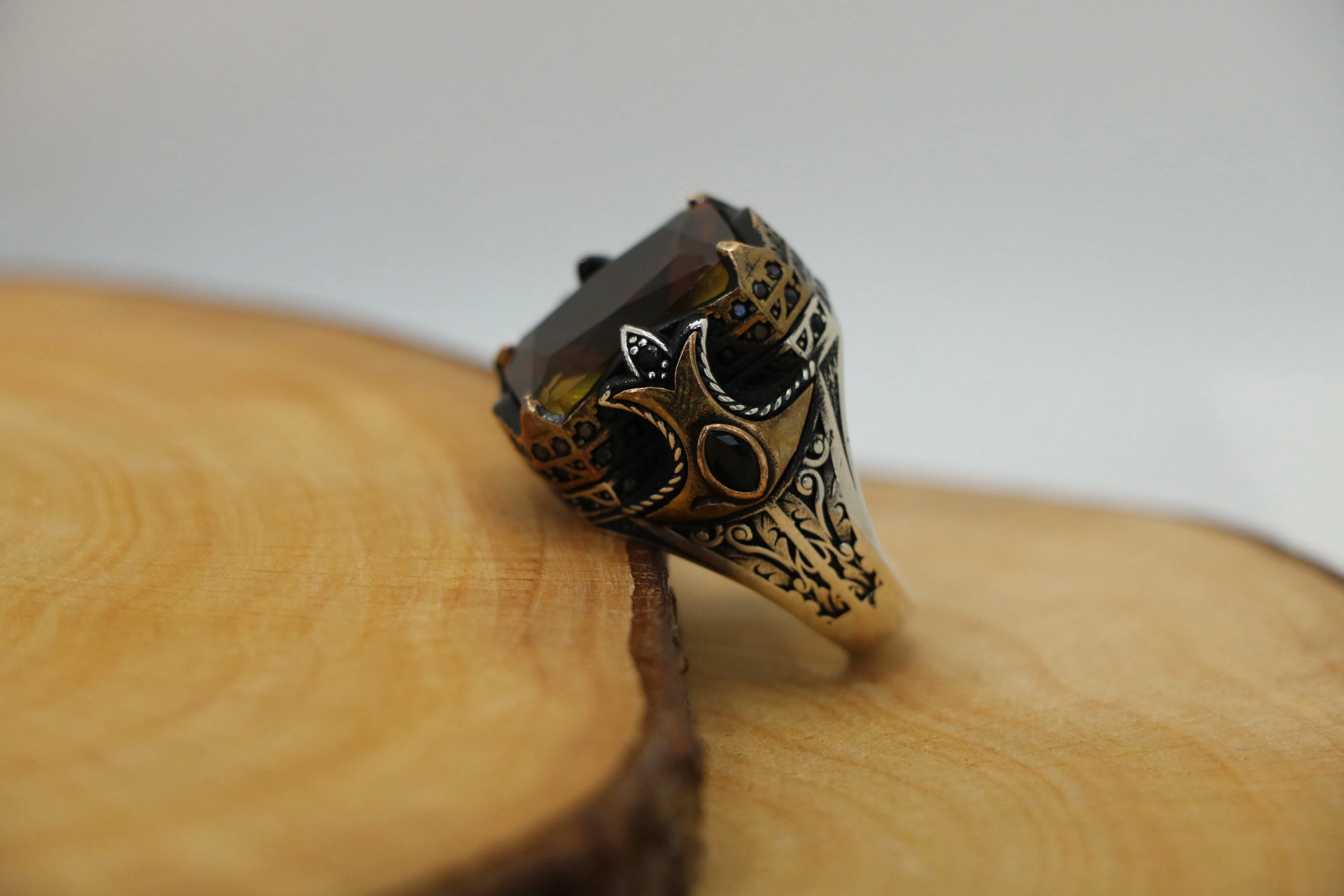 انگشتر نقره مردانه الکساندریت چهار گوش