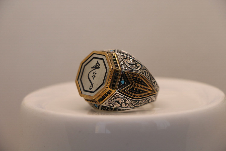 انگشتر نقره مردانه هیچ رکاب سلطنتی