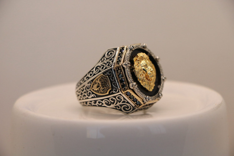 انگشتر نقره مردانه شیر شاه کلکسیونی