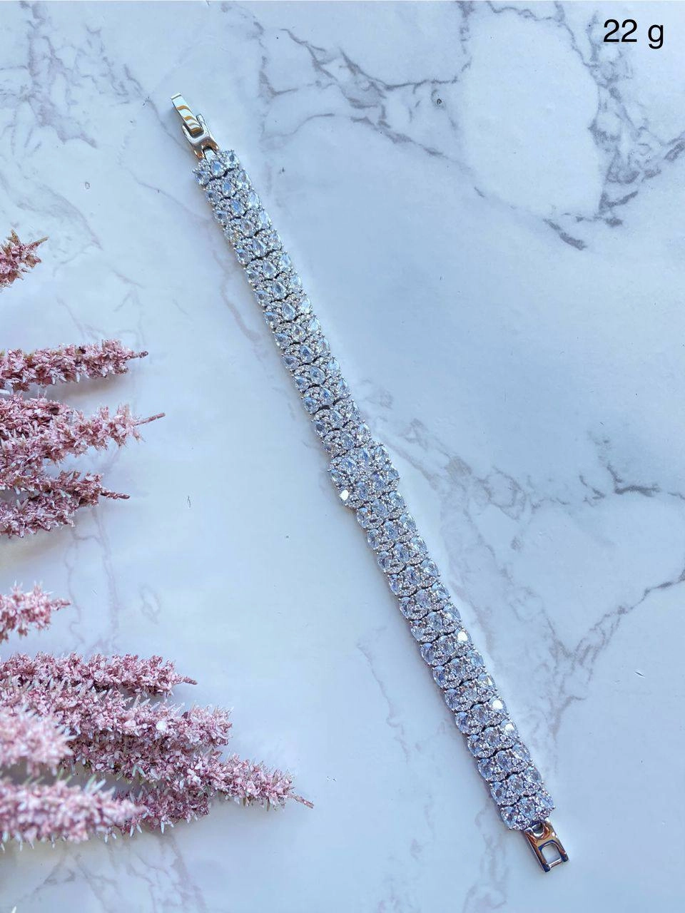 دستبند نقره زنانه نگین اشکی