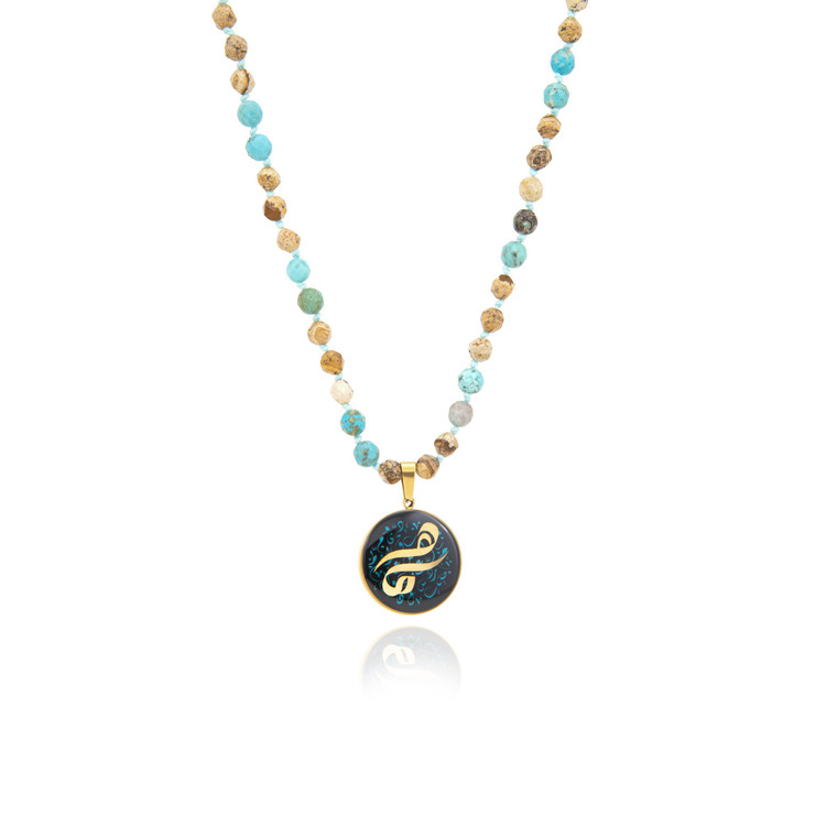 گردنبند ورق طلا میم مثل مادر