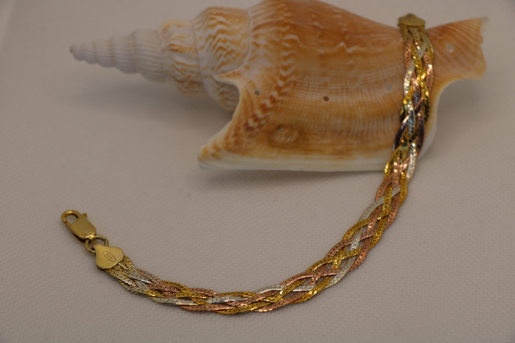 دستبند نقره زنانه بافت ایتالیایی 5 رج