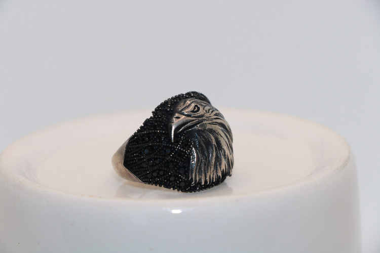 انگشتر نقره مردانه هما نگین اونیکس میکرو