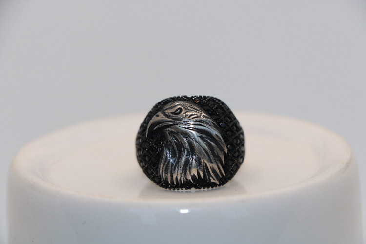 انگشتر نقره مردانه هما نگین اونیکس میکرو