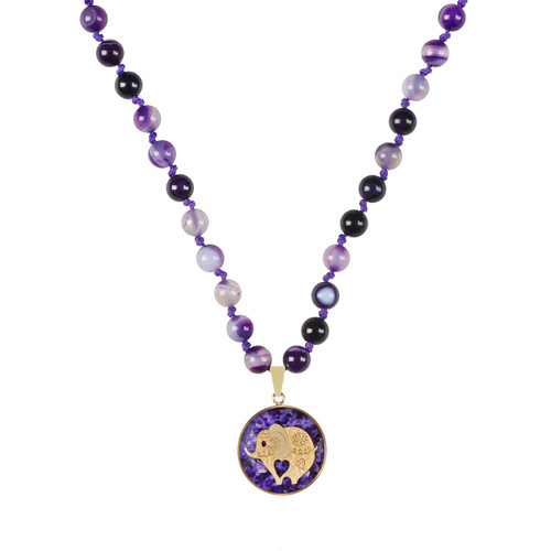 گردنبند ورق طلا فیل