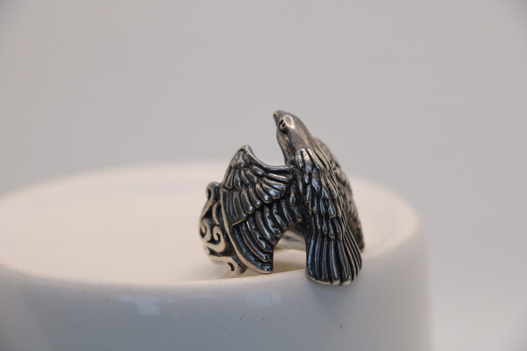 انگشتر نقره مردانه عقاب فانتزی