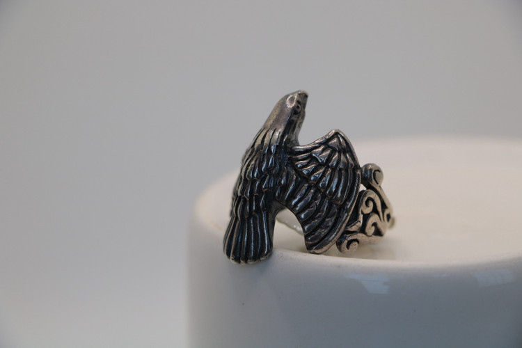 انگشتر نقره مردانه عقاب فانتزی