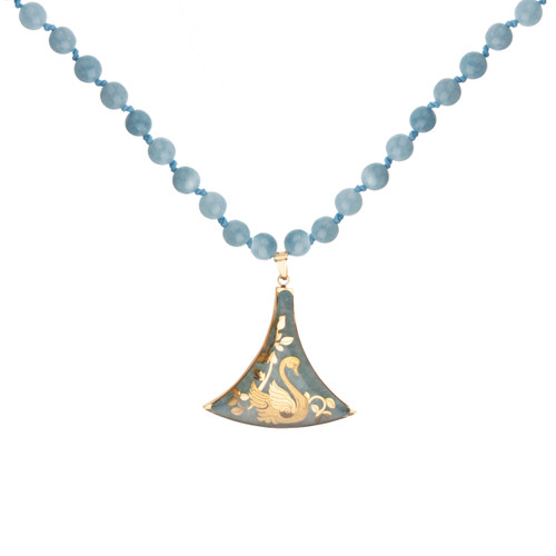 گردنبند ورق طلا زنانه قو