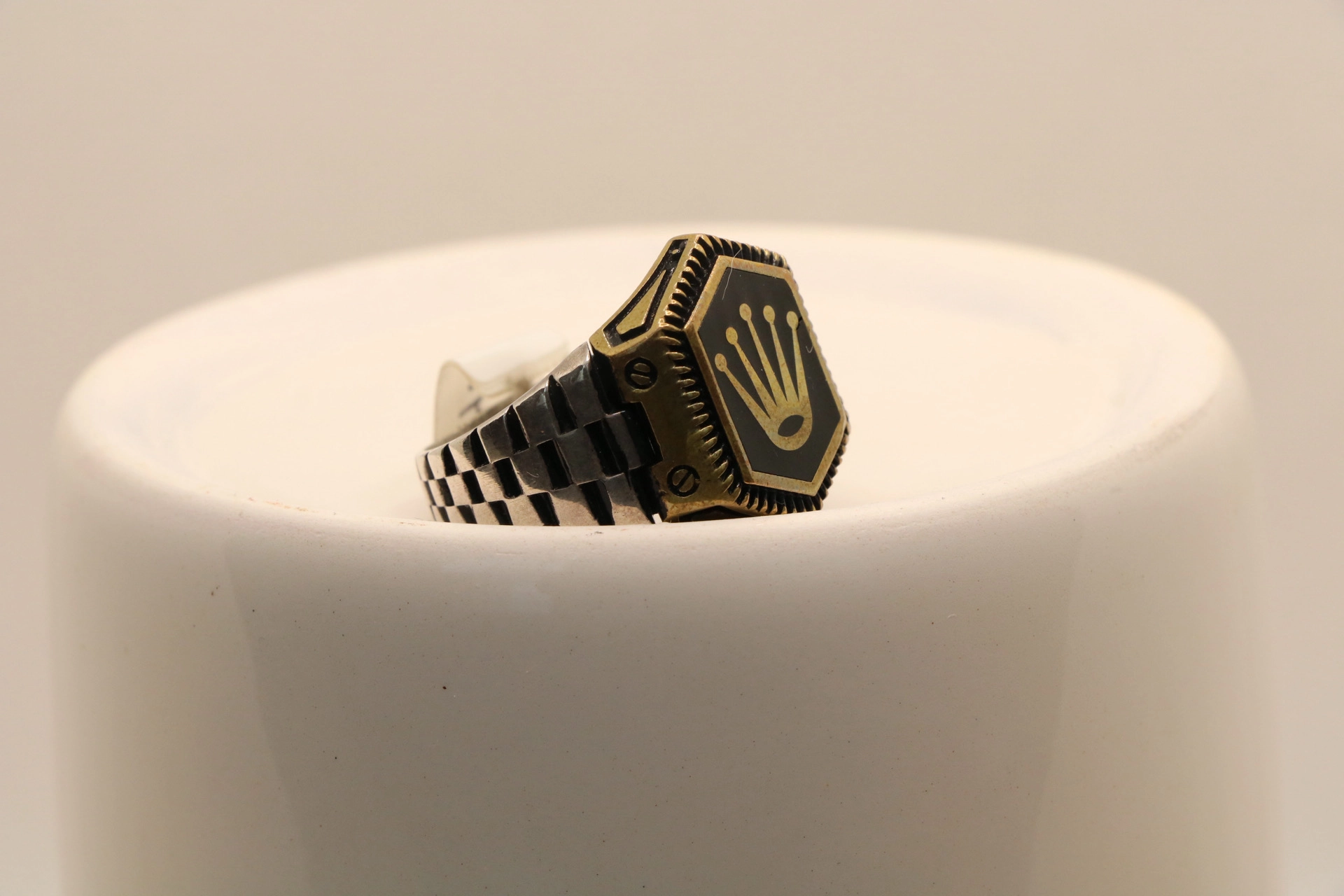 انگشتر نقره مردانه رولکس