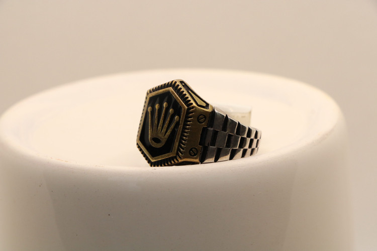 انگشتر نقره مردانه رولکس