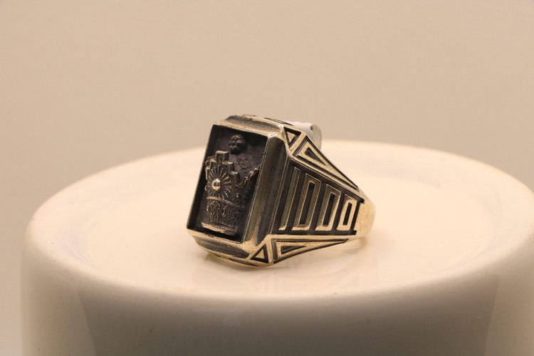 انگشتر نقره مردانه تاج