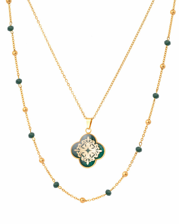 گردنبند ورق طلا زنانه هوما