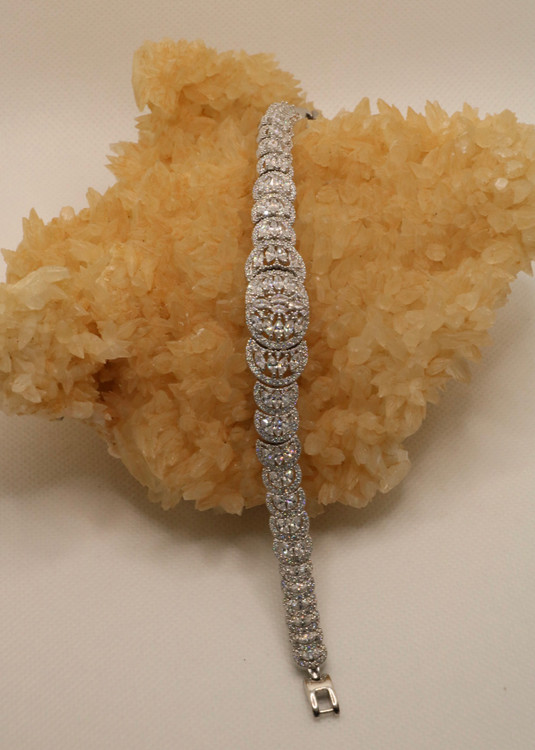 دستبند نقره زنانه نگین مارکیز