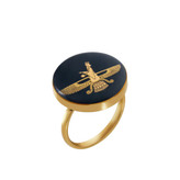 انگشتر ورق طلا فروهر گرد