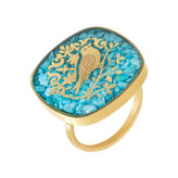 انگشتر ورق طلا مرغ سحر