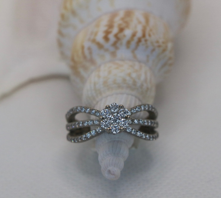 انگشتر نقره زنانه سولیتر