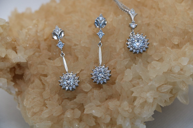 نیم ست نقره زنانه خورشیدی