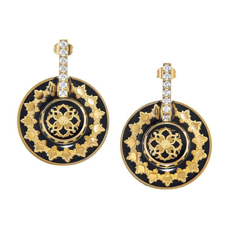 گوشواره ورق طلا اسلیمی