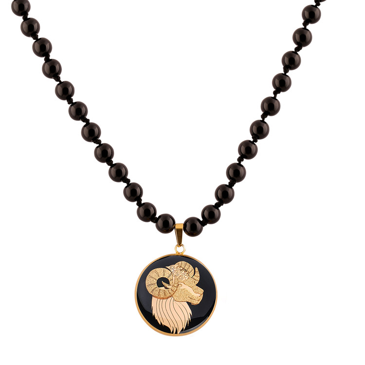 گردنبند سنگ اونیکس فروردین