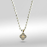 گردنبند ورق طلا زنانه سنگ هولیت زمستان