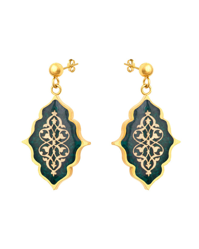 گوشواره ورق طلا ترنج پیچک