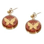 گوشواره ورق طلا پروانه