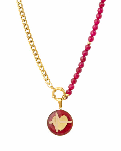 گردنبند ورق طلای زنانه ضربان قلب