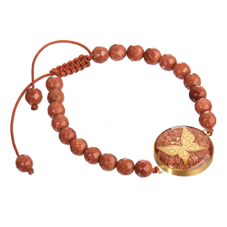 دستبند ورق طلا پروانه