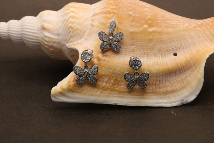 نیم ست نقره زنانه پروانه