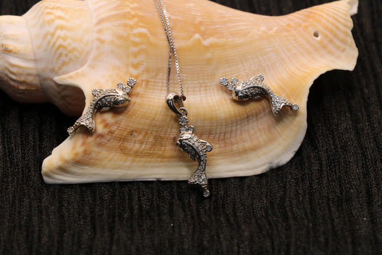 نیم ست نقره زنانه دلفین