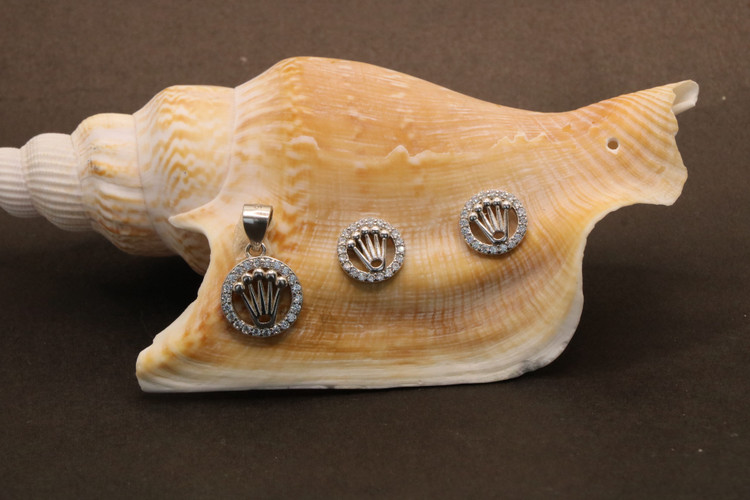 نیم ست نقره زنانه تاج رولکس