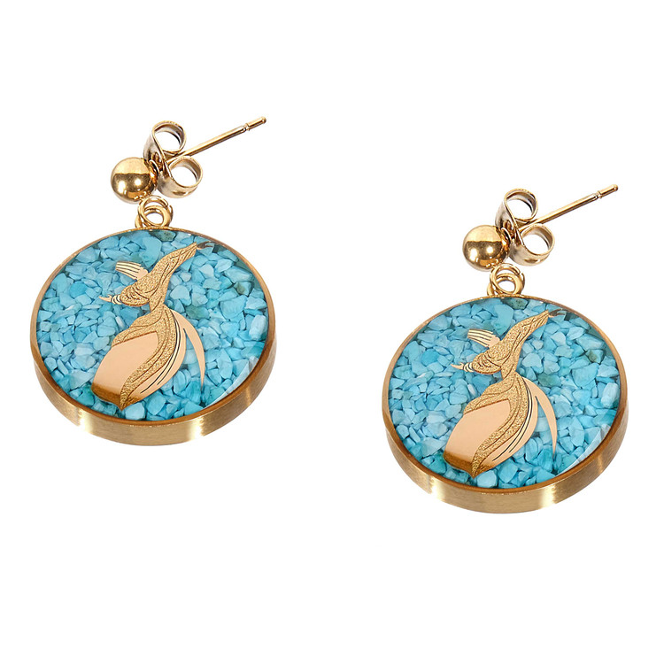 گوشواره ورق طلا رقص سماع