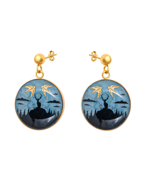 گوشواره ورق طلا شوکا