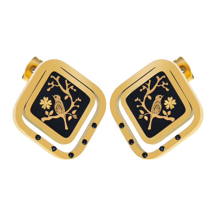 گوشواره ورق طلا گلستان