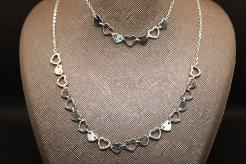 نیم ست نقره زنانه طرح قلب