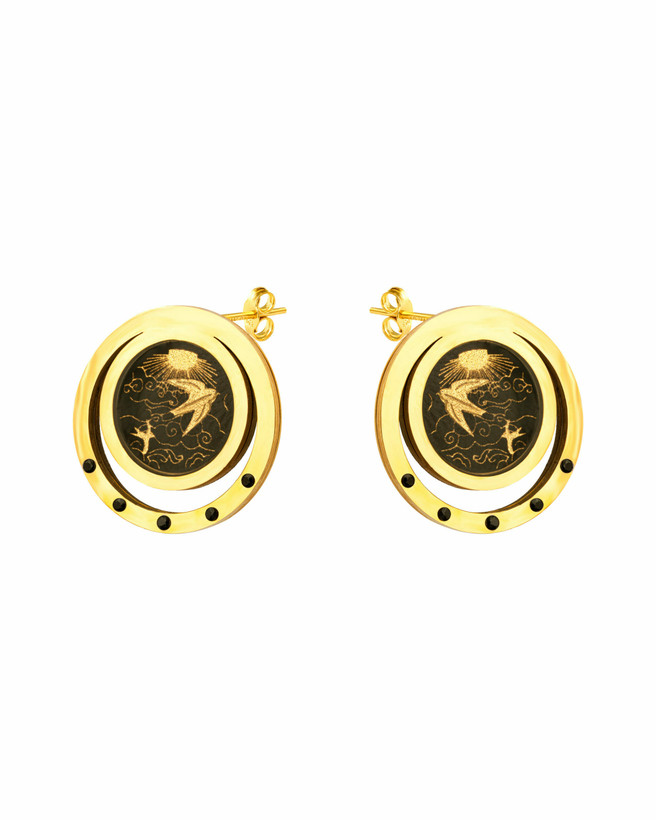 گوشواره ورق طلا آفاق