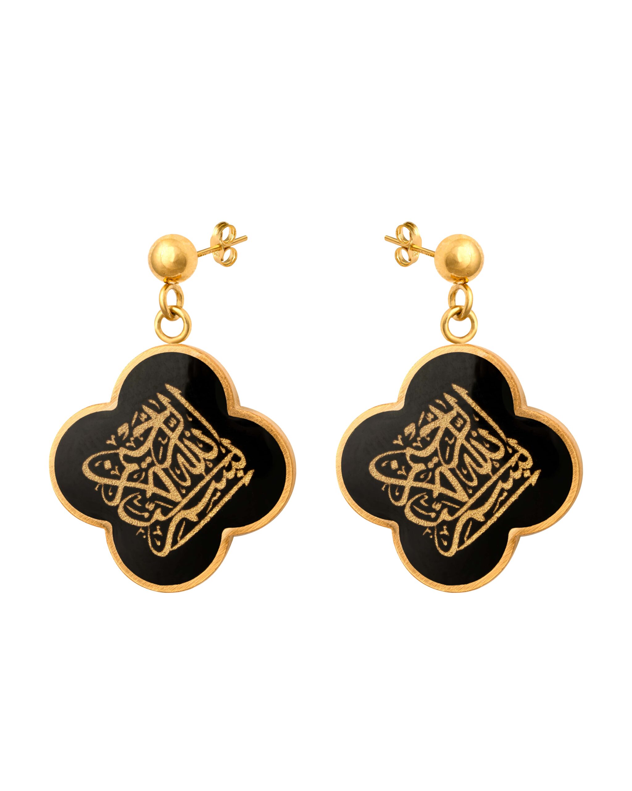 گوشواره ورق طلا ونکلیف بسم االله