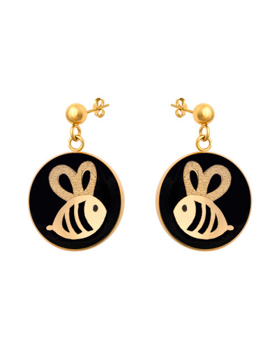 گوشواره ورق طلا بچه گانه زنبور