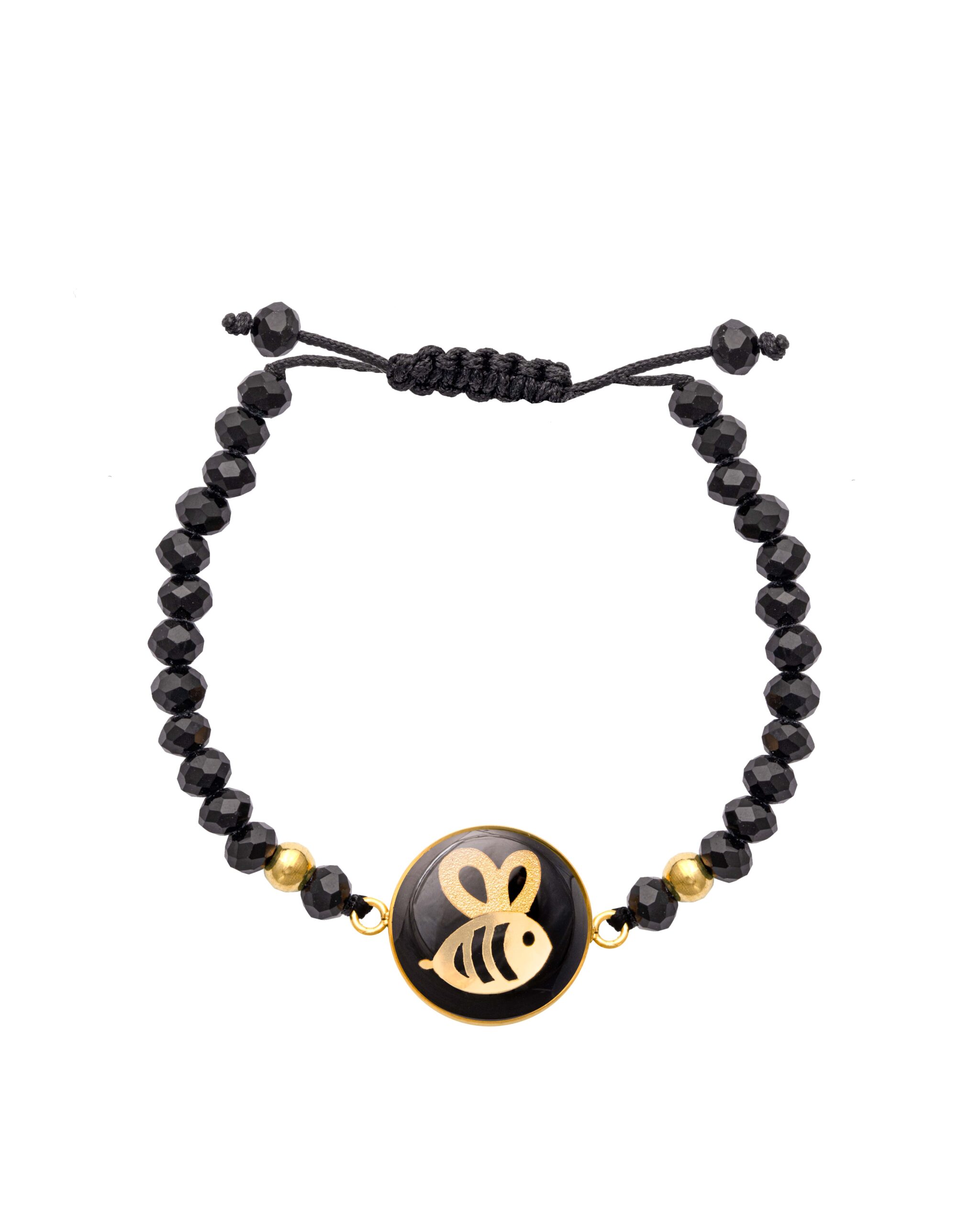 دستبند ورق طلا بچه گانه زنبور