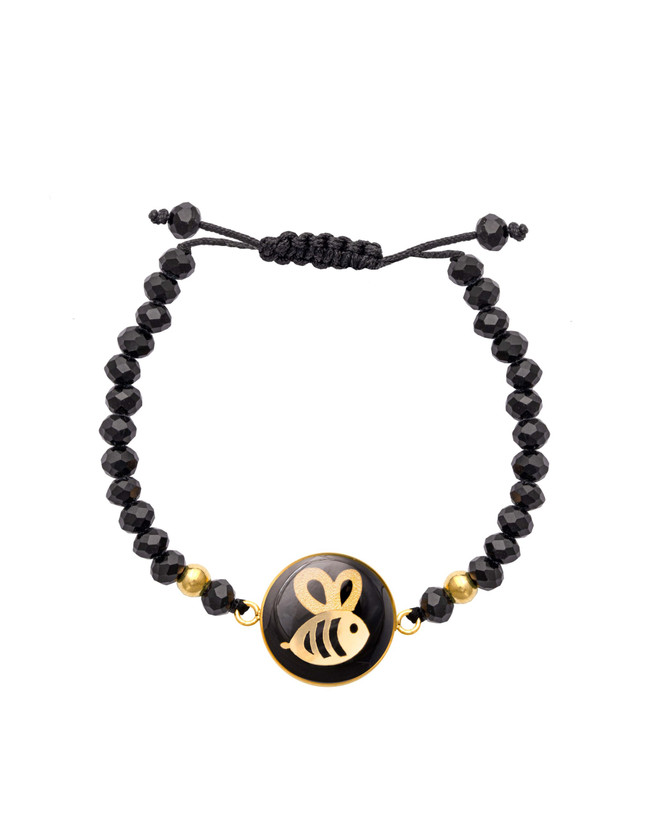 دستبند ورق طلا بچه گانه زنبور