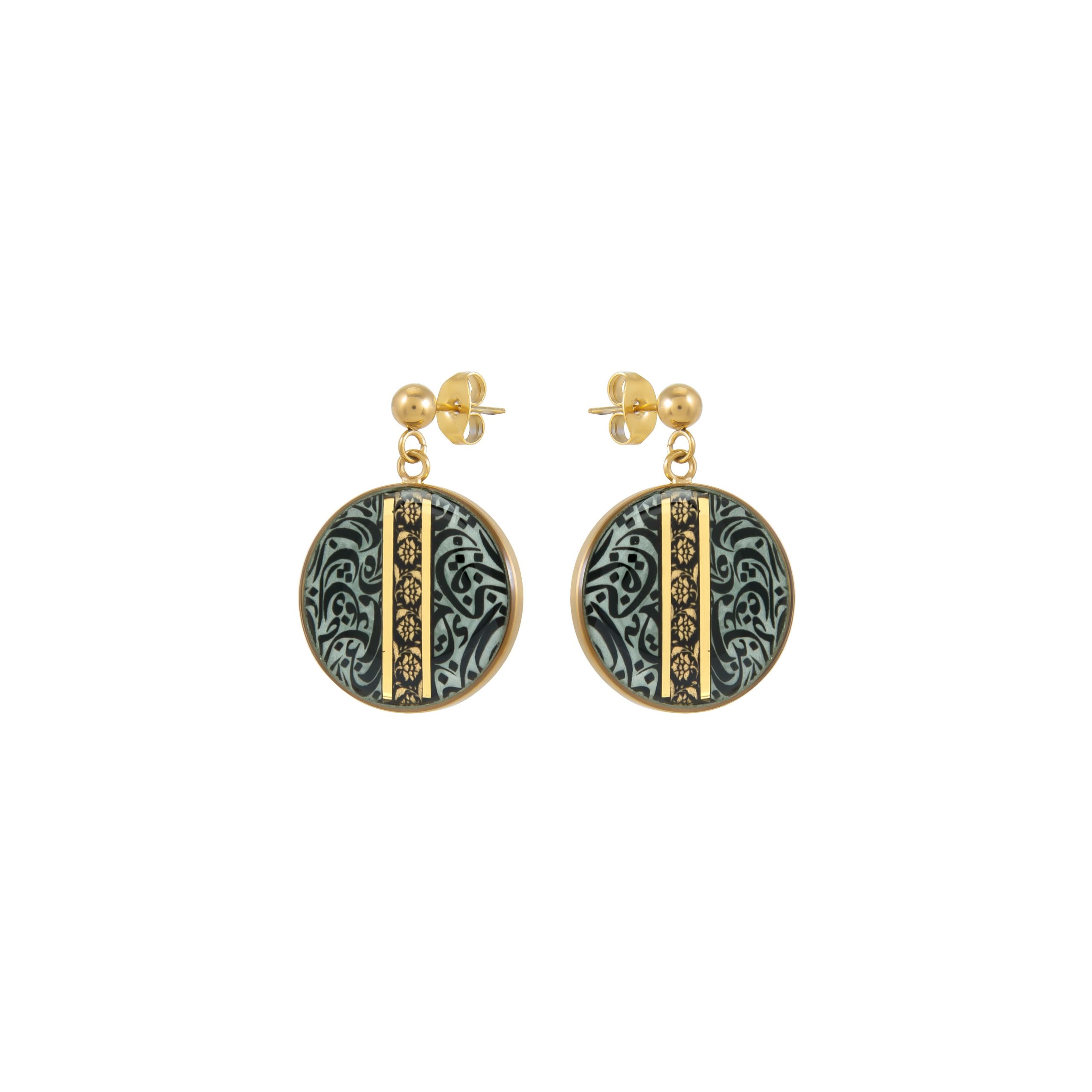 گوشواره ورق طلا ترمه