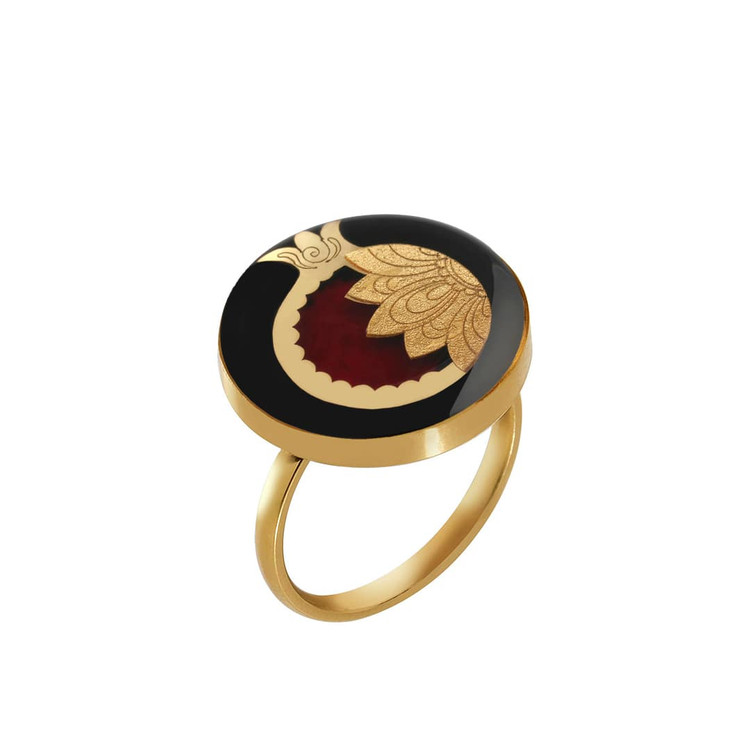 انگشتر ورق طلا انار یلدا