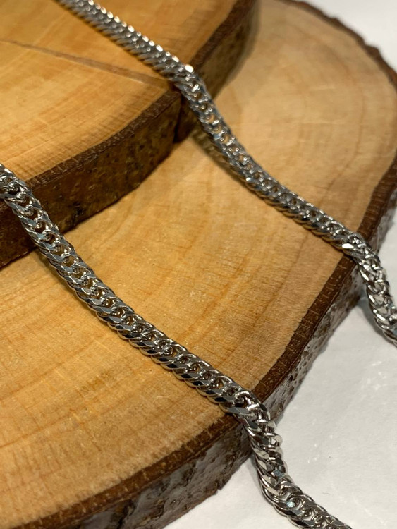 گردنبند نقره مردانه کارتیه 50 سانت 4 میل