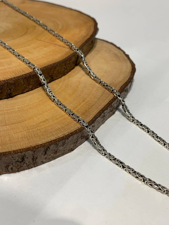 گردنبند نقره مردانه کرال 55 سانت 2 میل